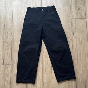 GU Straight Leg 100% Cotton Black Pants with Drawstring Men’s Size Medium